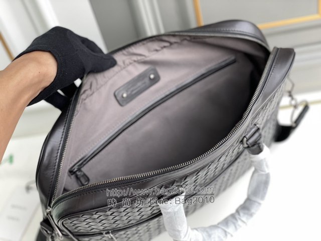 Bottega veneta高端男包 98038 寶緹嘉手工編織原廠進口胎牛皮男士手袋 BV經典款男士手提公事包  gxz1369